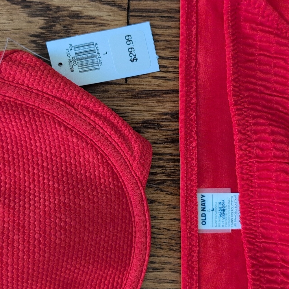 Old Navy Vibrant Red Bikini Set - Picture 2 of 4